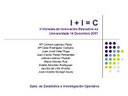 I   I = C  II Xornada de Innovaci