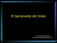 El Sacramento del Orden