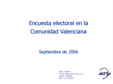 Encuesta Comunidad Valenciana