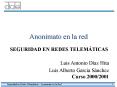 Anonimato en la red PowerPoint PPT Presentation