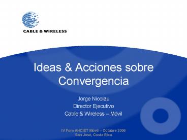 IV Foro AHCIET Mvil Octubre 2006