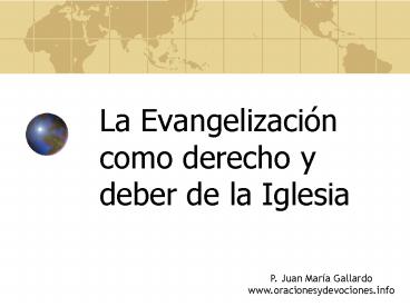 La Evangelizaci