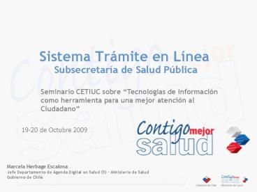 Sistema Trmite en Lnea Subsecretara de Salud Pblica