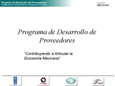 Programa de Desarrollo de Proveedores