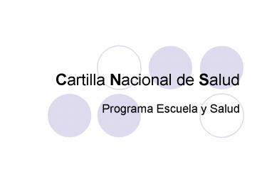 Cartilla Nacional de Salud