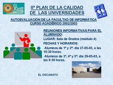 REUNIONES INFORMATIVAS PARA EL ALUMNADO: