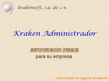 Kraken Administrador
