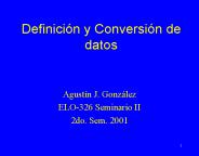 Definicin y Conversin de datos