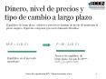 Dinero, nivel de precios y tipo de cambio a largo plazo PowerPoint PPT Presentation
