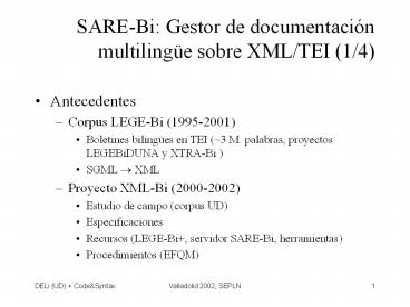 SARE-Bi: Gestor de documentaci