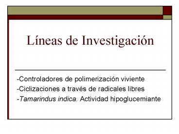 Lneas de Investigacin