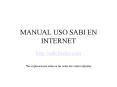 MANUAL USO SABI EN INTERNET PowerPoint PPT Presentation