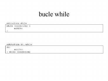bucle while presentation | free to download