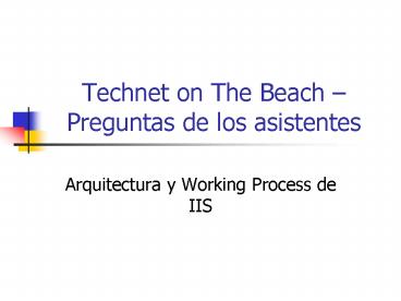 Technet on The Beach 