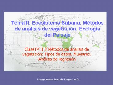 Tema II: Ecosistema Sabana. M