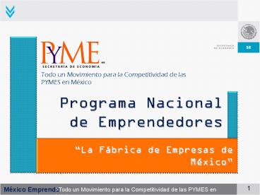 Programa Nacional de Emprendedores