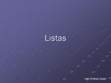 Listas
