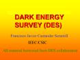 DARK ENERGY SURVEY (DES) PowerPoint PPT Presentation
