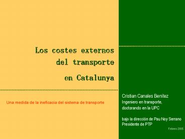 Los costes externos
