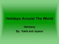 Holidays Around The World PowerPoint PPT Presentation