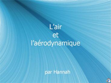 Lair et larodynamique
