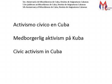 Activismo cvico en Cuba
