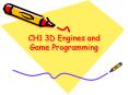 CH1 3D Engines and Game Programming PowerPoint PPT Presentation