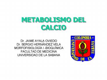METABOLISMO DEL CALCIO