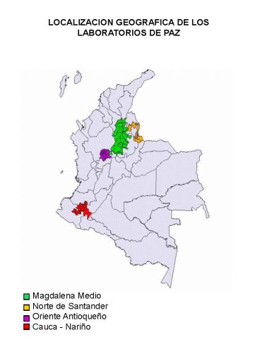 LOCALIZACION GEOGRAFICA DE LOS LABORATORIOS DE PAZ