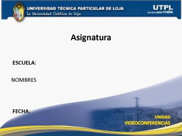 plantilla power point videoconferencias UTPL