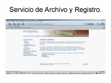 Servicio de Archivo y Registro'