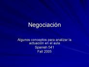 Negociacin