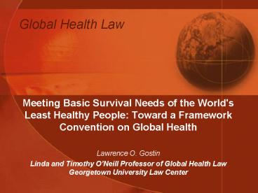 Global Health Law