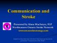 Communication and Stroke PowerPoint PPT Presentation