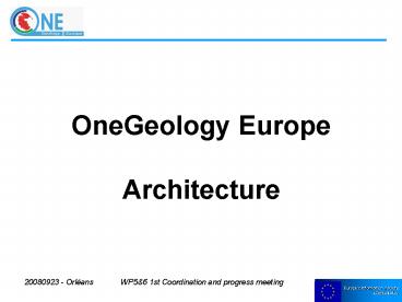 OneGeology Europe Architecture
