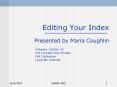 Editing Your Index PowerPoint PPT Presentation
