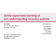 online supervised learning of nonunderstanding recovery policies PowerPoint PPT Presentation