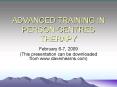 ADVANCED TRAINING IN PERSONCENTRED THERAPY PowerPoint PPT Presentation