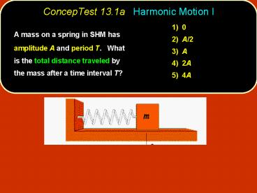 ConcepTest 13'1a Harmonic Motion I