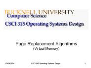 Page Replacement Algorithms (Virtual Memory)