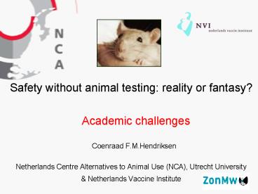 Safety without animal testing: reality or fantasy