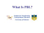 What Is PBL