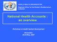 National Health Accounts : an overview PowerPoint PPT Presentation