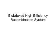 Biobricked High Efficiency Recombination System