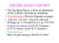 THE BIG BANG THEORY PowerPoint PPT Presentation