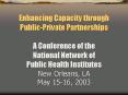 Enhancing Capacity through Public-Private Partnerships A Conference of the National Network of Public Health Institutes New Orleans, LA May 15-16, 2003 PowerPoint PPT Presentation