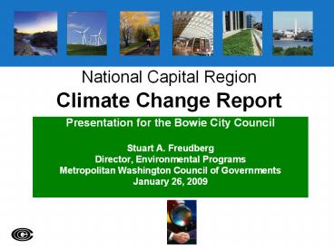 National Capital Region Climate Change Report
