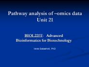 Pathway analysis of 
