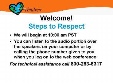 Welcome Steps to Respect