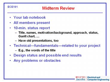 Midterm Review presentation | free to view